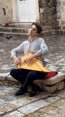 Budva Old Town on a summer afternoon, music and sea views
