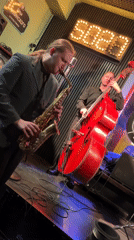 Musicians perform at Saint Petersburg bar venue