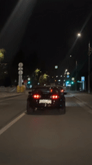 Black Toyota Supra spotted on Moscow street at night