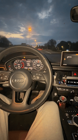 Driver records highway journey in Audi near Rotterdam