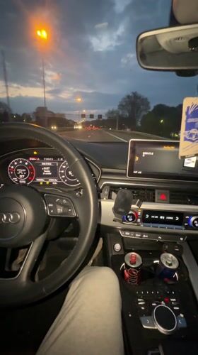 Driver records highway journey in Audi near Rotterdam