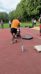 Evening workout session at Mannheim public athletic facility
