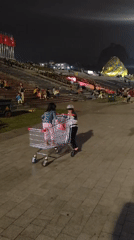 Evening recreation activities observed in Da Lat public plaza