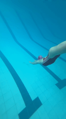 Underwater glide in a pool, Gornozavodsk