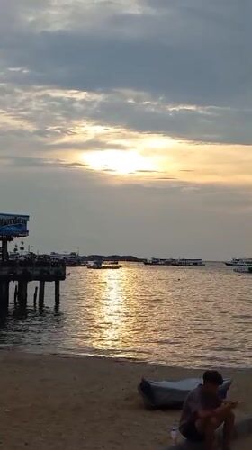 Quiet beach moments captured in Pattaya City