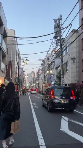 Evening street scene captured in Shibuya district