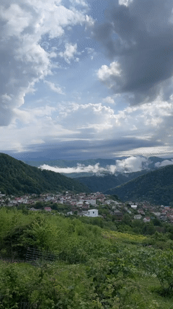 Cloudy morning skies documented across Sochi region mountain villages