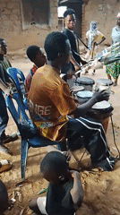 Traditional music and dance gathering in Akwanga village