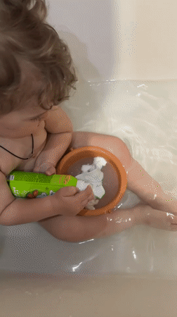 Family moments captured during bath time in Klin