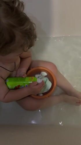 Family moments captured during bath time in Klin
