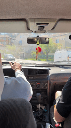 Morning scenes from Velingrad: residential drive and office setting