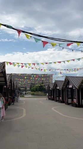 Summer morning at Nizhny Novgorod's historic Main Fair grounds