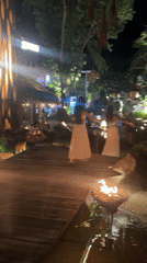 Evening at tropical restaurant venue in Baan Chaweng