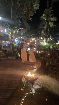 Evening at tropical restaurant venue in Baan Chaweng