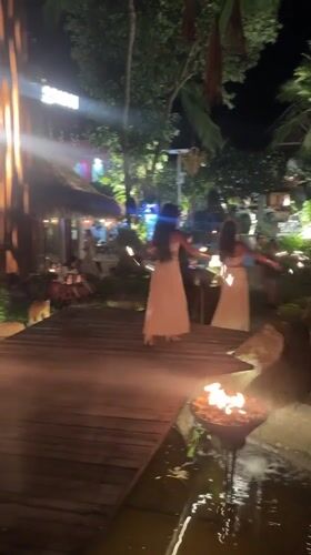 Evening at tropical restaurant venue in Baan Chaweng