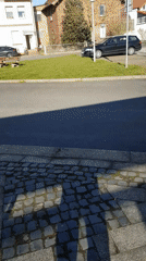 German towns document urban infrastructure and abandoned scooter