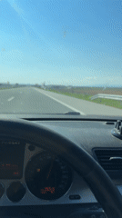 Driver records sunny highway journey in Bulgaria