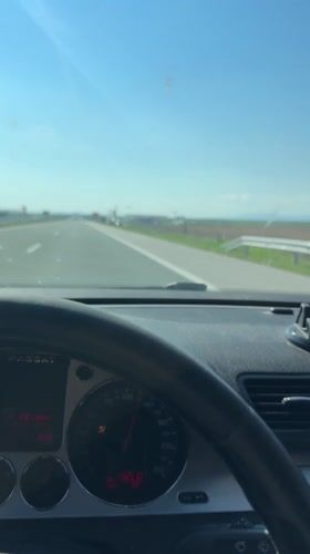 Driver records sunny highway journey in Bulgaria
