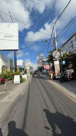 Day and night street scenes captured in Dalung, Bali