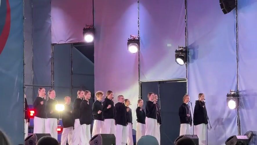 Traditional folk performance celebrates in Izhevsk with children's choirs