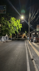 Quiet Denpasar night: streets, bonsai, moonlight, and live music