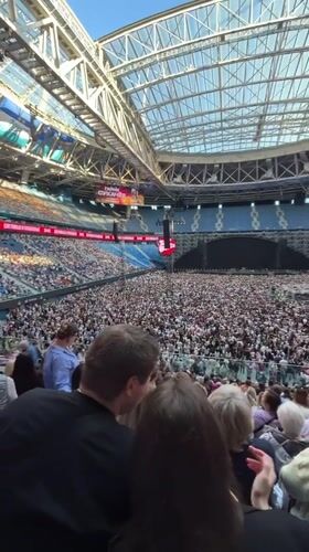 Packed concert at Gazprom Arena, Saint Petersburg