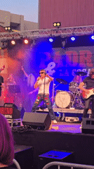 Band performs outdoor evening concert in Cornellà de Llobregat