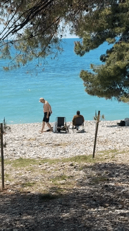 Beach day activities documented along Montenegro coastline