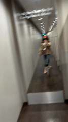 Woman filmed in London changing room corridor facility