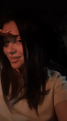 Woman films playful video inside car in Stara Zagora