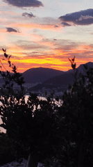 Vibrant sunset captured on video near Čelobrdo, Montenegro