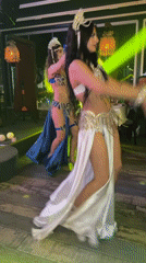 Evening dinner entertainment with belly dancing captured in Alanya