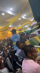 Public lecture held in decorated auditorium in Ihiagwa, Nigeria