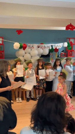 Children's graduation ceremony held in Bozhurishte, Bulgaria