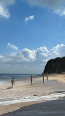 Typical beach day captured at Kuta Selatan, Indonesia