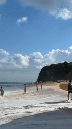Typical beach day captured at Kuta Selatan, Indonesia