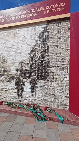 Morning scenes captured around war memorial in Pyatigorsk, Russia