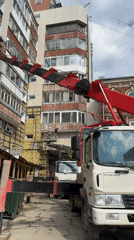 Morning construction work and casual moments captured in Perm