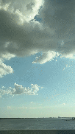 Clear skies with clouds observed over Ellenton landscape