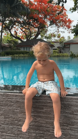 Family vacation moments captured at Thai beach resort