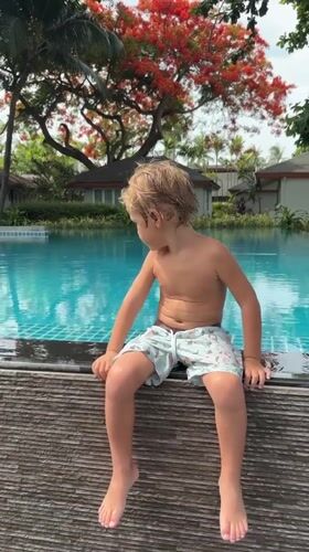 Family vacation moments captured at Thai beach resort