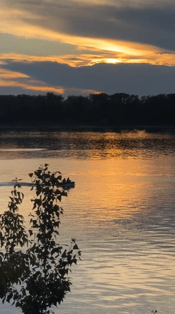 Evening scenes captured across western Russia during sunset hour
