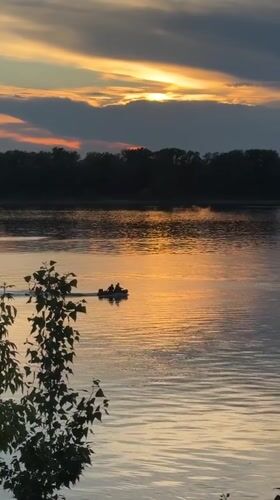 Evening scenes captured across western Russia during sunset hour