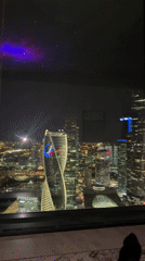 Evening self-care routine documented in Khimki apartment overlooking city