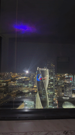 Evening self-care routine documented in Khimki apartment overlooking city