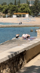 Morning leisure activities captured across Budva waterfront area