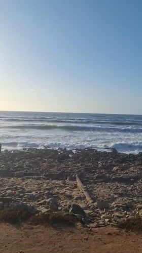 Coastal scenes and coded graphics captured in Dar Bouazza