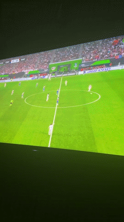 Nigerians watch Crystal Palace soccer match on television screens