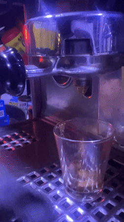 Coffee preparation observed at café in Martil, Morocco