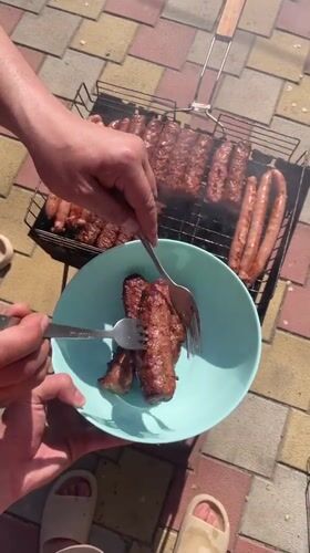 Family barbecue documented in Cahul, Moldova Saturday afternoon